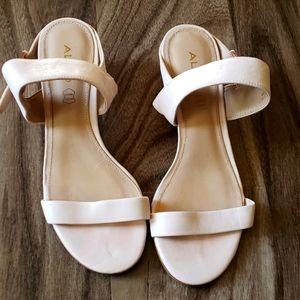 ALDO BLUSH/NUDE HEELED SANDALS